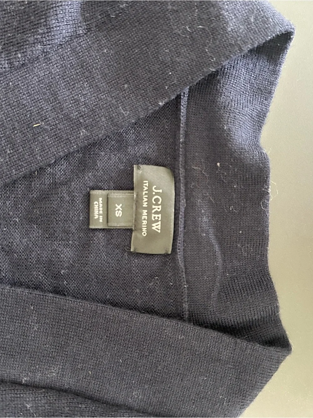 J. Crew Navy Button-Front V‑Neck Cardigan